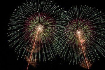 Obraz premium 打上花火,10号玉 12 inch shells fireworks display