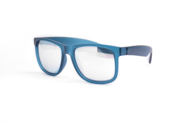Modern sunglasses blue color