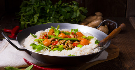 Veal Fricassee with rice