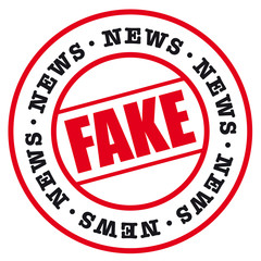 fake news stamp - obrazy, fototapety, plakaty