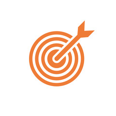 Vector orange target icon.