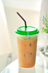 milk tea or  Thai milk tea