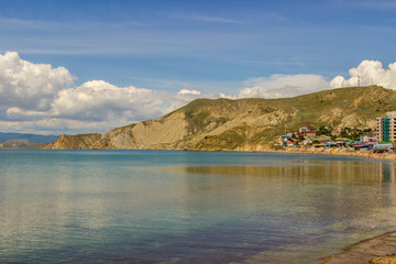 Beautiful multicolored relax seascape of South Crimea