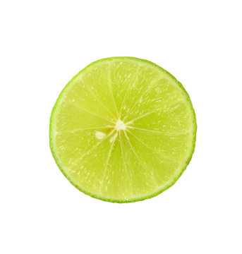 lemon slice isolated on white background