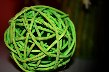 Green wicker ball