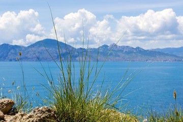 Beautiful multicolored relax seascape of South Crimea