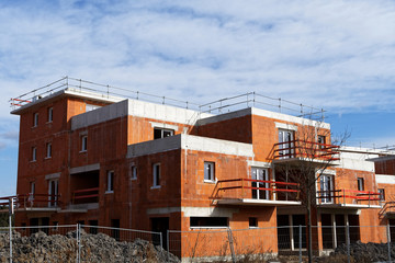 Fototapeta premium Travaux construction immeuble