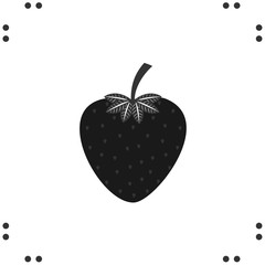 Fototapeta premium Strawberry design icon. Fruit symbol.