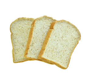 Sliced bread isolated on white