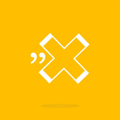  Quotation Mark Speech Bubble. Quote sign icon. Abstract background.