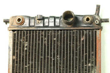 Fototapeta premium The old car radiator represent the car part concept related idea.