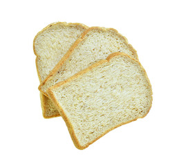 Sliced bread isolated on white