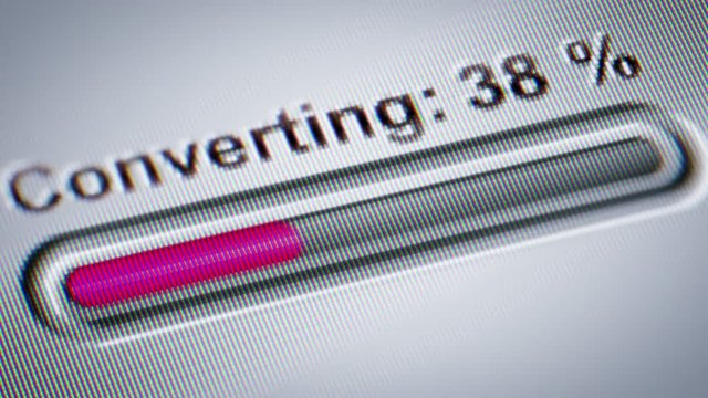 Process of Converting on the screen.