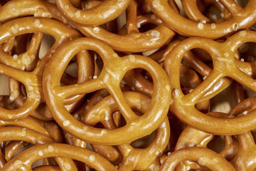 small lye pretzels closeup