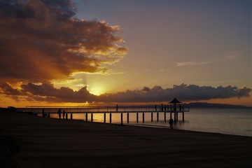 石垣島フサキビーチの夕景