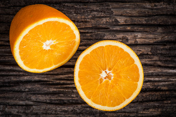 oranges fruits on wooden background