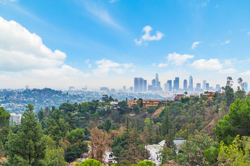 Fototapeta na wymiar Blue sky in Los Angeles