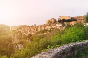 Fototapeta premium Sorano beautiful and cozy medieval town in the Grosseto of province