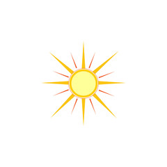 The sun sign on white background