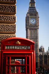 Naklejka na ściany i meble iconic Big Ben and Houses of Parliament, London