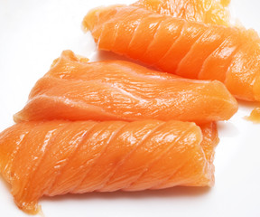 sliced red fish