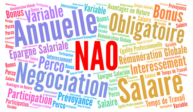 NAO, négociation annuelle obligatoire nuage de mots
