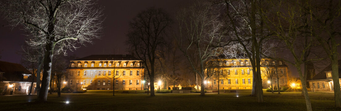 castle langenselbold germany at night