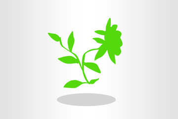 Illustration of green flower