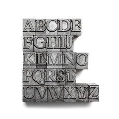 abc word, letterpress