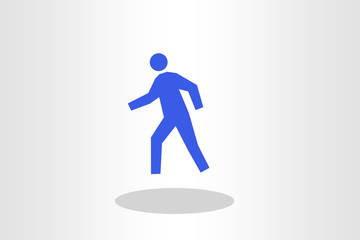 Illustration of man walking