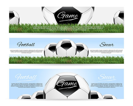 Soccer or Football With 3d Ball and Scoreboard