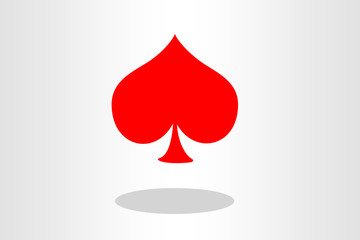 Fototapeta premium Illustration of spade card sign