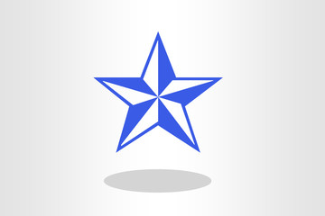 Illustration of blue star against plain background