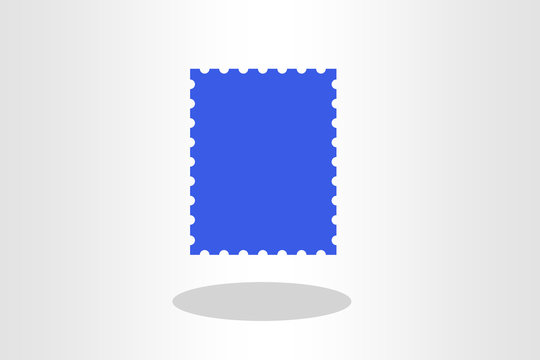 Illustration of blue frame against plain background