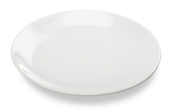 empty plate isolated on white