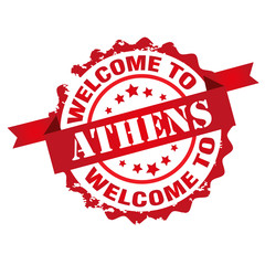 Athens.Welcome to stamp.Sign.Seal.Logo