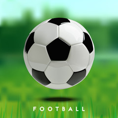Fototapeta premium Soccer or Football 3d Ball on green background.