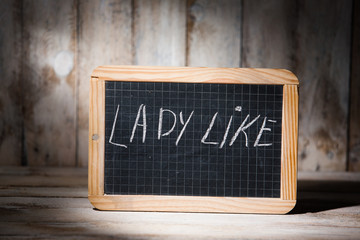 Fototapeta premium Concept written with chalk on blackboard