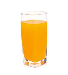 Orange juice isolated on white background.