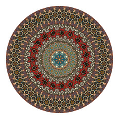Flower mandala. Vintage decorative elements.