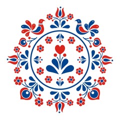 Hungarian folk vector motif