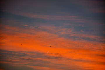 Multi-colored clouds