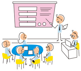 プレゼンするビジネスマン