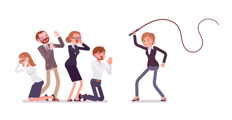 Female manager acting as office tyrant