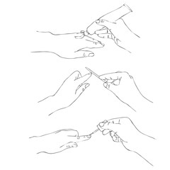 vector manicure process