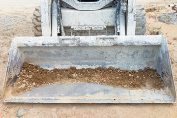 Bulldozer bucket closeup