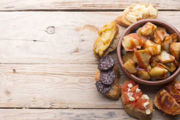 Tapas typical food in Spain