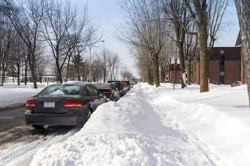 street after a snowfall