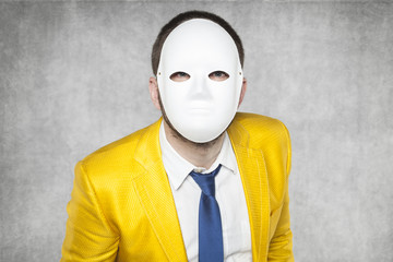 incognito person looking into the lens