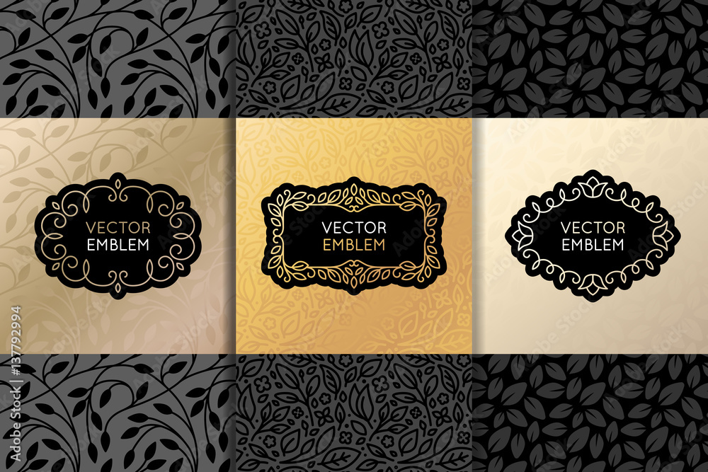 Poster Vector set of design elements, labels and frames